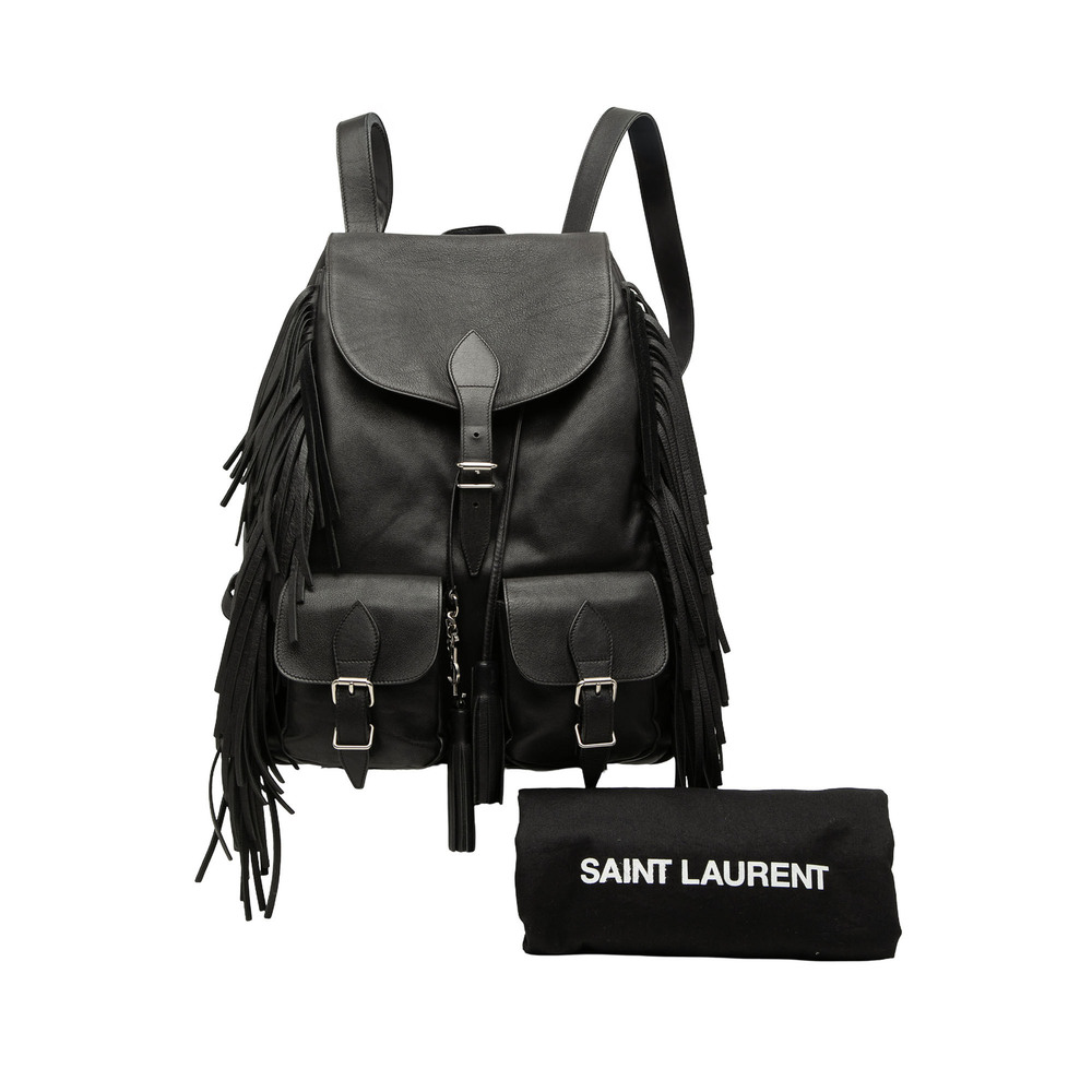 Pre-Loved Saint Laurent Calfskin Fringe Festival Backpack - Picture 8 of 8